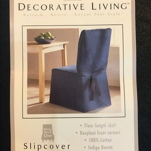 BRAND NEW 🌺 INDIGO BLUE DENIM SLIPCOVER